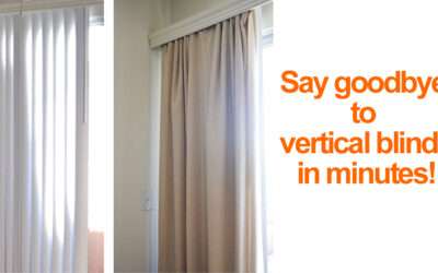 how to hide or replace vertical blinds