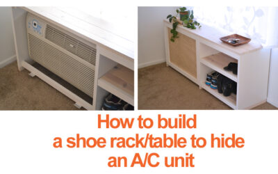 How to build a shoe rack or table to hide an AC unit