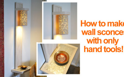 How to make a wall lamp with a shelf