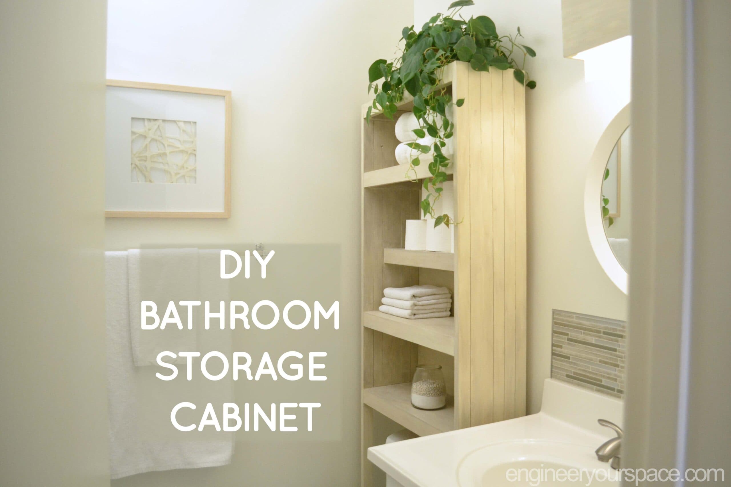 DIY over the toilet storage cabinet - Engineer Your Space