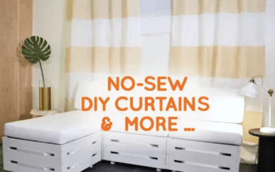 No sew DIY Striped curtains and other easy DIY home decor accessories