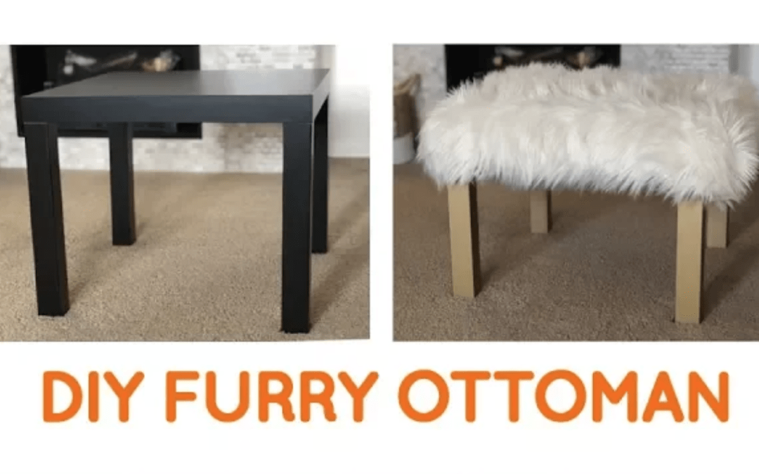 DIY Furry Ottoman and more IKEA Hacks