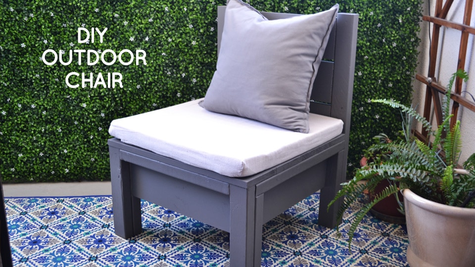 Simple DIY chair perfect for outdoor living
