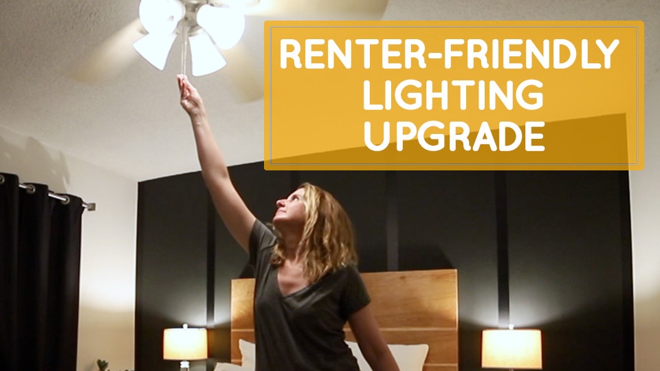 Easy renter-friendly lighting upgrade, no electrician needed!