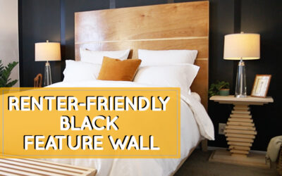 Color inspiration: Black feature wall without painting the wall