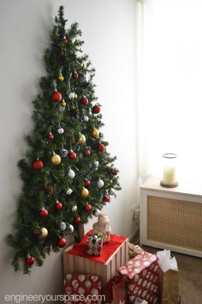 Christmas Tree on Wall – DIY and renter-friendly