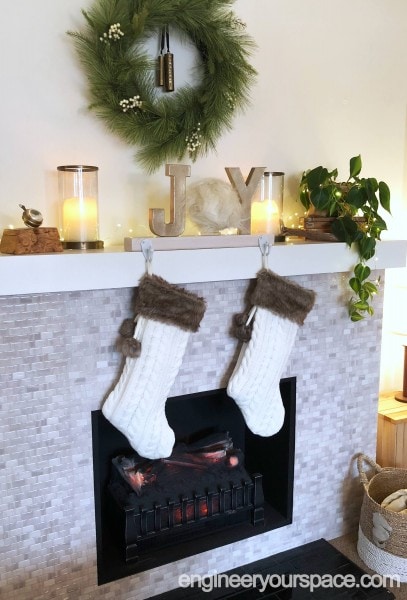 Fireplace-mantel-for-Christmas-side-view