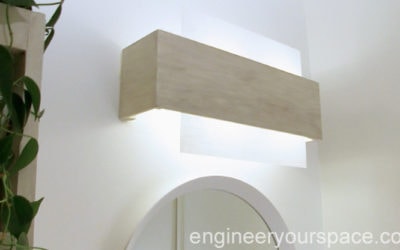 Camouflaging a dated bathroom light fixture