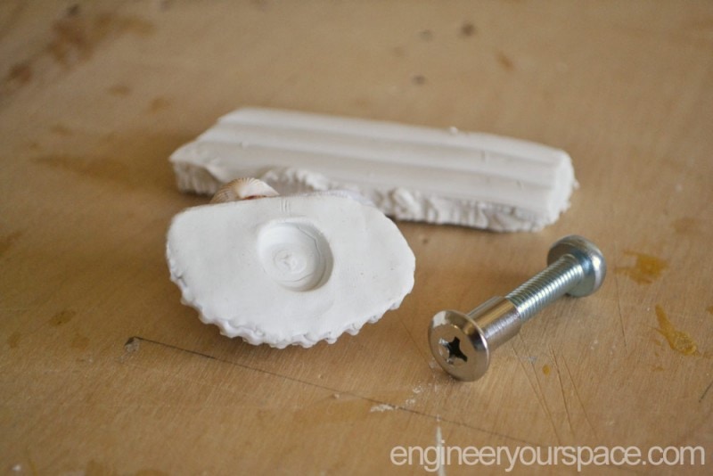Shel-knobs---oven-backed-clay-method