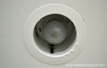 DIY recessed can light makeover