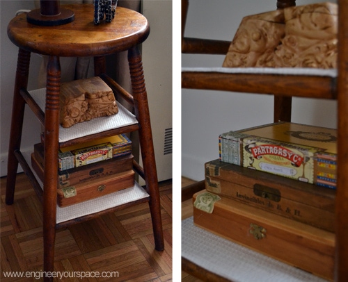 Easy stool to side table transformation