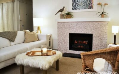 DIY Faux Fireplace with mantel