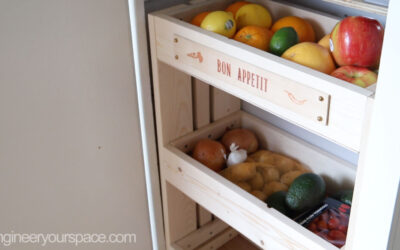 DIY kitchen storage cabinet organizer for fruits and vegetables